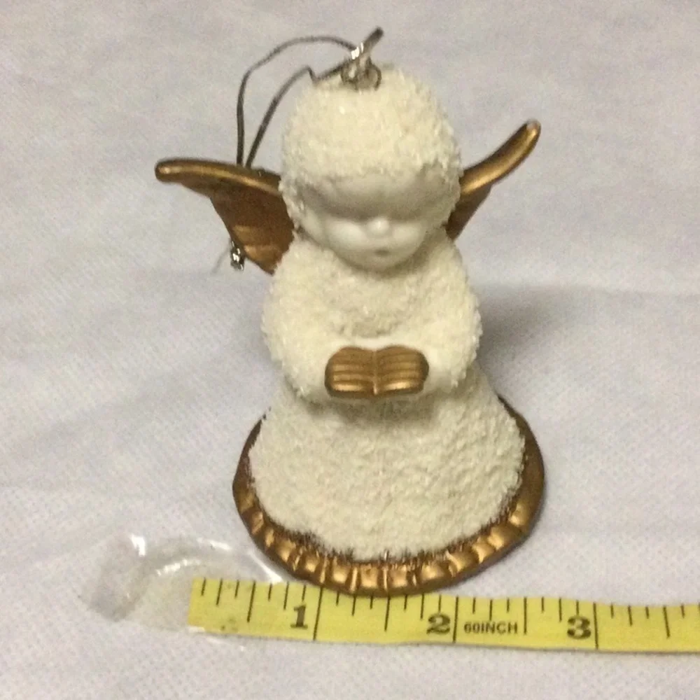 Vintage Snow baby Angel Bell Ornament
